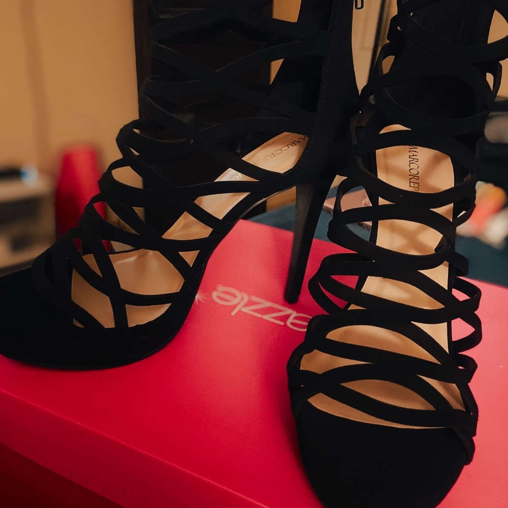 Marco Republic Open toe high heeled platform shoes
